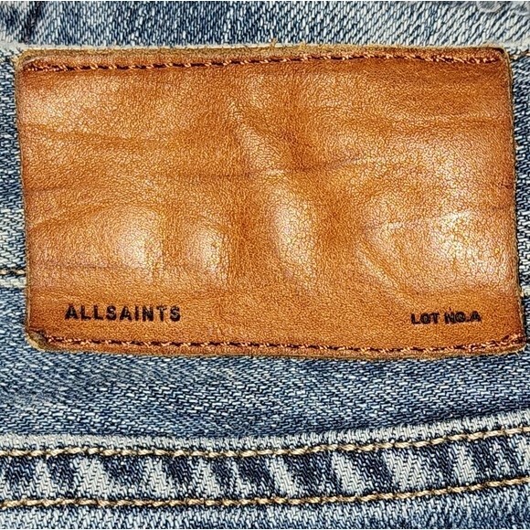 ALL SAINTS Ashby Low Rise Skinny Fit Distressed Jeans Size W27 - Picture 9 of 12